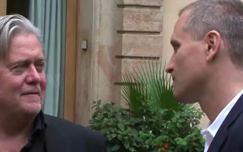 Stephen Bannon a Petr Bystroň.
