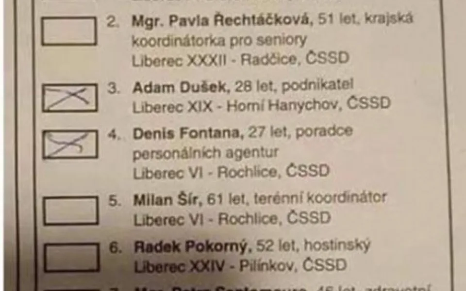 Volte jen mě a dva kolegy, chodilo lidem do zpráv. Z mého profilu nic neodešlo, hájí se kandidát ČSSD.