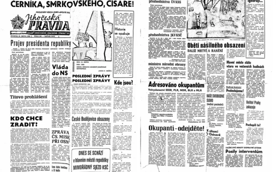 Okupanti u viaduktu mířili na lidi samopaly, psala před jedenapadesáti lety Jihočeská Pravda.