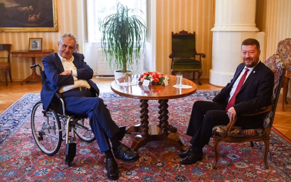 Miloš Zeman a Tomio Okamura.