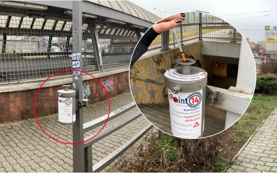 Kontejnery na použité injekční stříkačky se setkaly s úspěchem, umístěné jsou u nádraží nebo u Borského parku.