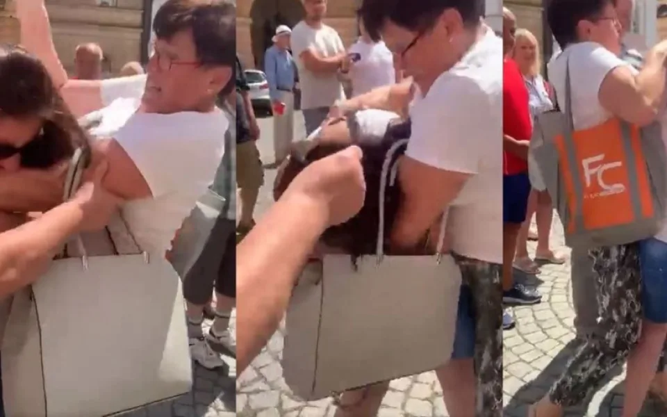 Příznivkyně Babiše napadla na jeho mítinku ženu, která akci rušila pískáním. Ta agresorku kousla do ruky.