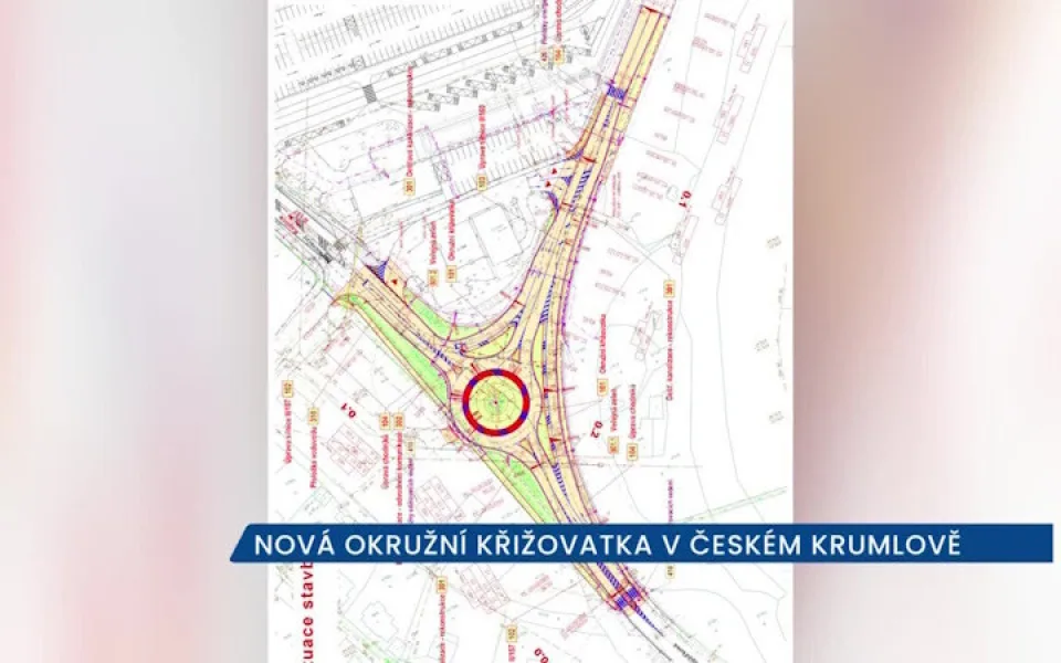 Nová okružní křižovatka v Českém Krumlově se bude stavět za částečné uzavírky