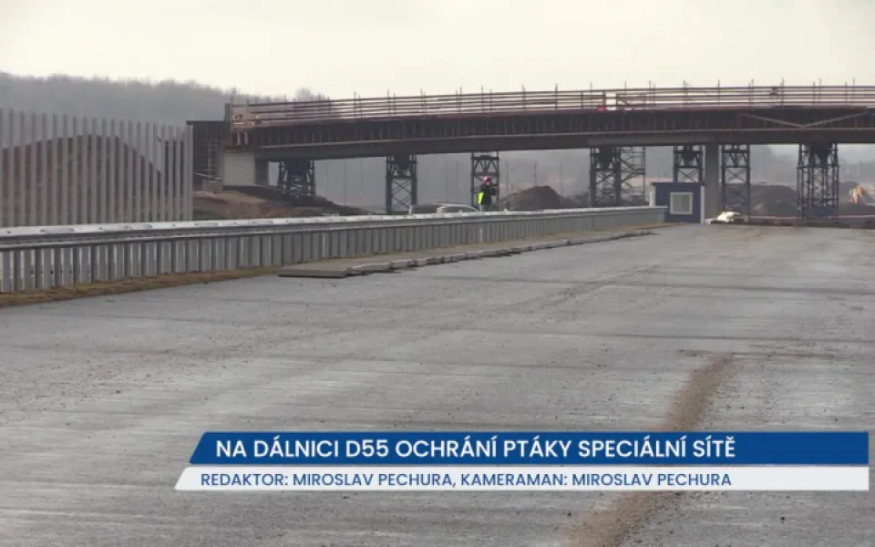 Na vznikající dálnici D55 budou unikátní sítě, ochrání zvířata i řidiče