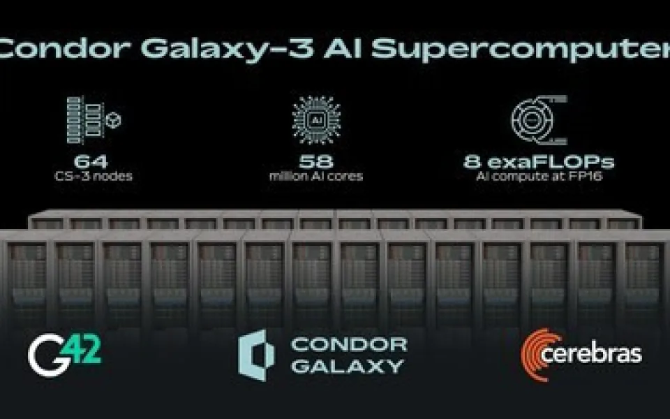 Cerebras a G42 zahajují stavbu AI superpočítače Condor Galaxy 3 s výkonem 8 exaFLOPS