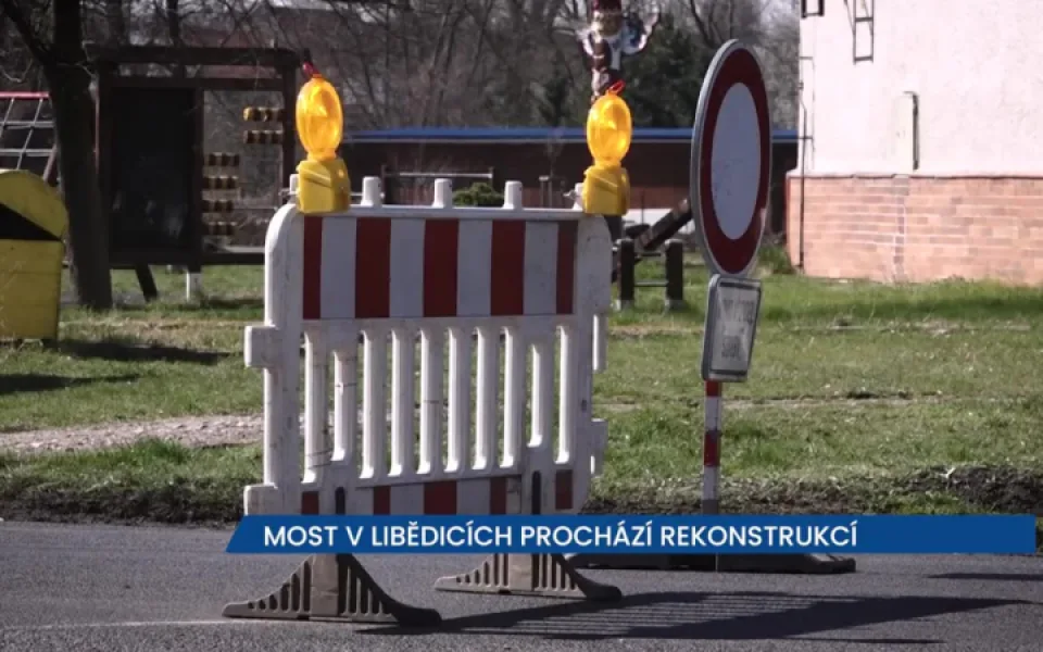 Most v Libědicích prochází rekonstrukcí, uzavírka rozdělila obci