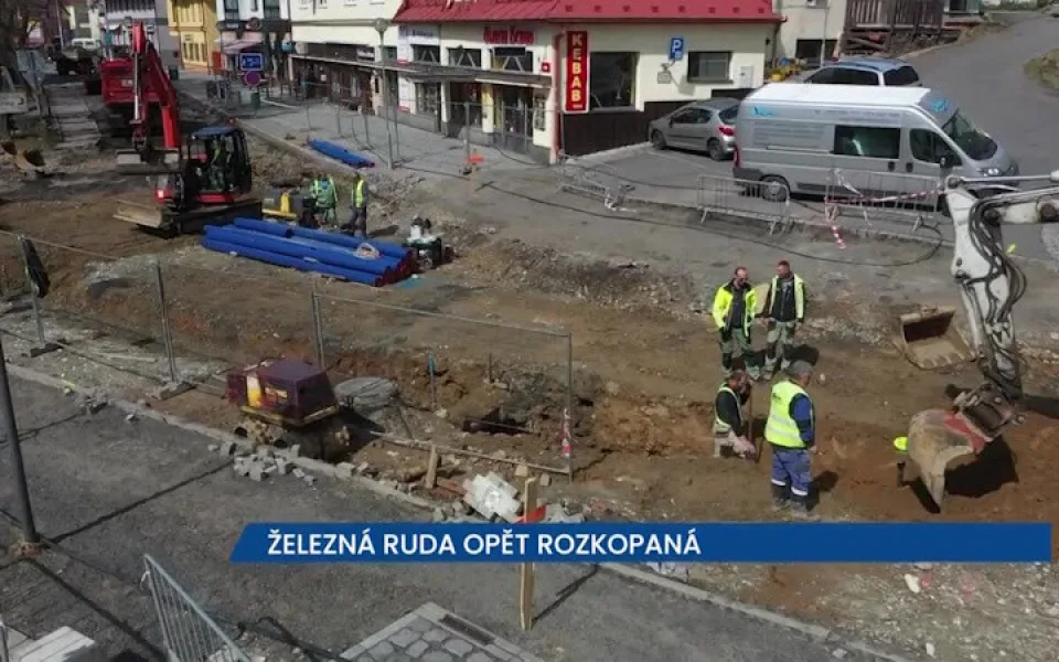 Železná Ruda je opět rozkopaná, na řidiče čekají uzavírky
