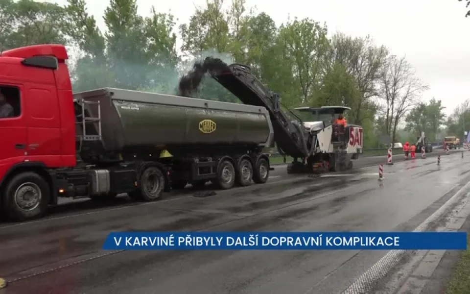 V Karviné musí řidiči počítat s kolonami, opravuje se několik důležitých tahů městem