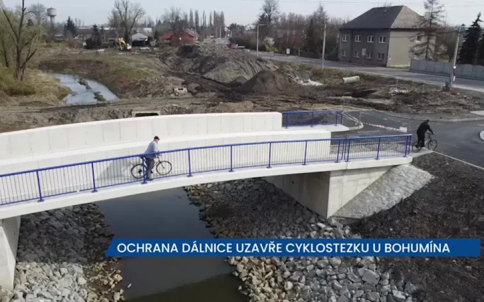 Ochrana dálnice uzavře cyklostezku u Bohumína, řidiči by měli dát pozor na zvýšený počet cyklistů