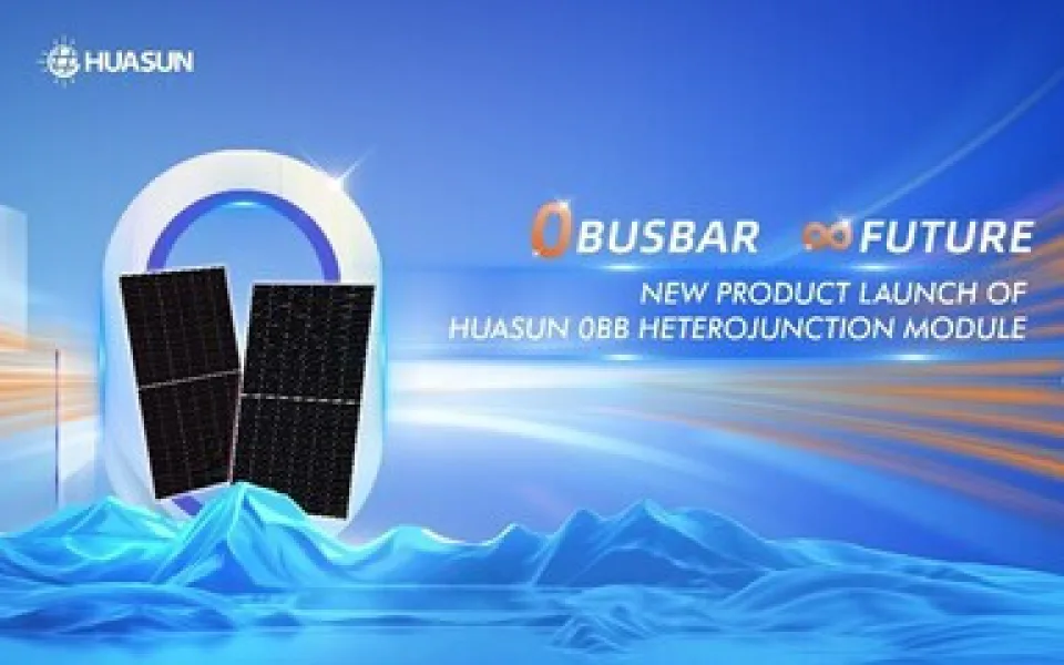 Huasun představuje heteropřechodové solární moduly 0BB s přelomovou technologií bez přípojnic