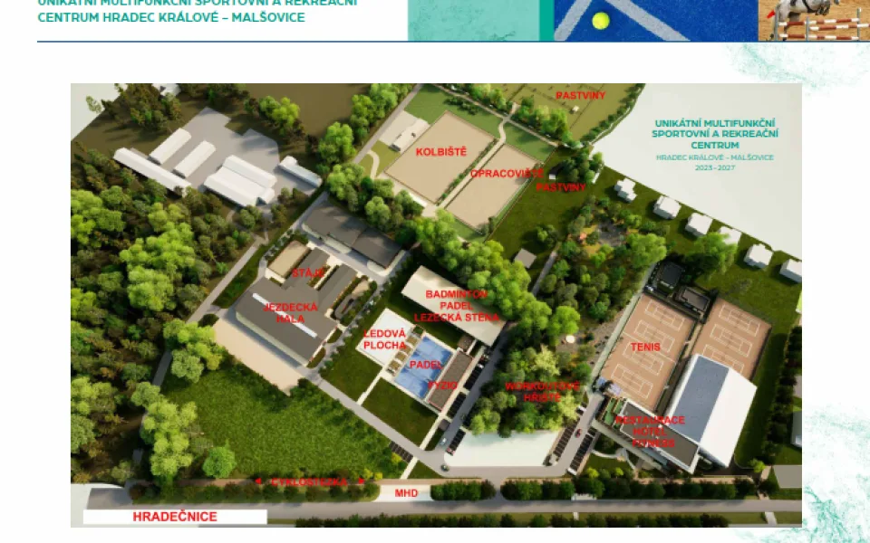 V Hradci Králové vzniká unikátní multifunkční sportovní a rekreační centrum