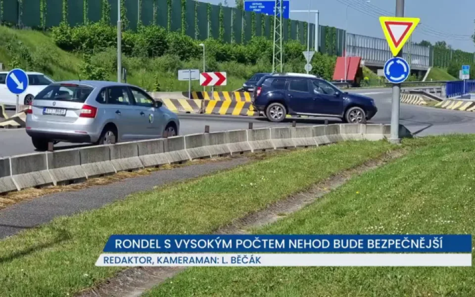 Rondel v Bystřici s vysokým počtem nehod bude brzy bezpečnější