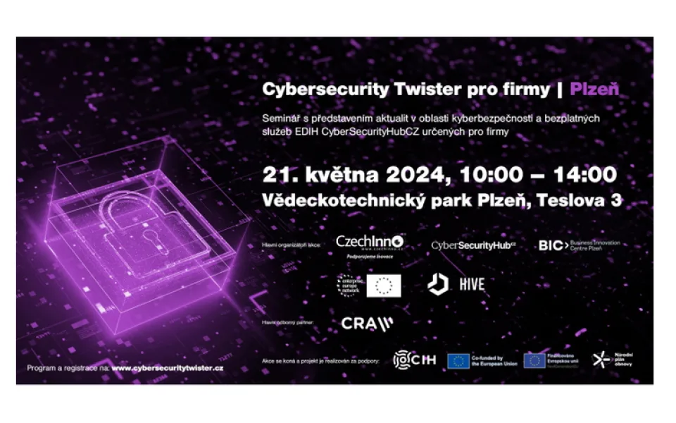 EDIH Cybersecurity Innovation Hub diskutoval o kyberbezpečnosti s firmami z Plzeňského kraje