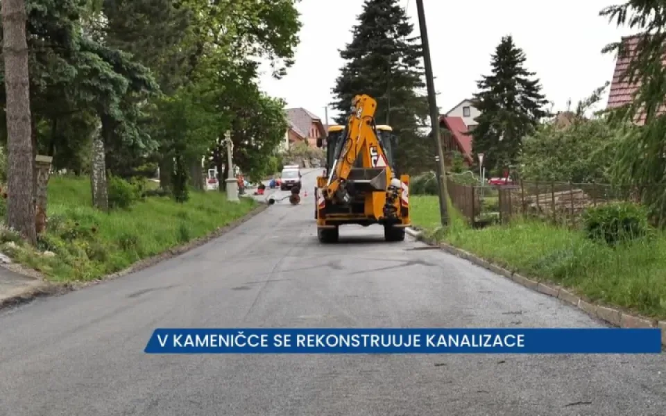 V Kameničce platí uzavírka kvůli rekonstrukci kanalizace, řidiči neprojedou
