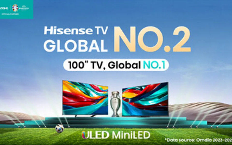 Dopřejte si výjimečné fotbalové zážitky s televizorem Hisense U7N Mini LED ULED, oficiálním televizorem šampionátu UEFA EURO 2024™