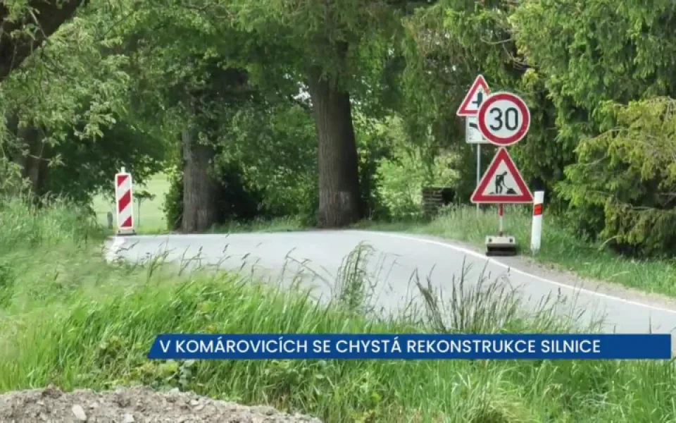 V Komárovicích se chystá uzavírka, řidiči si zajedou