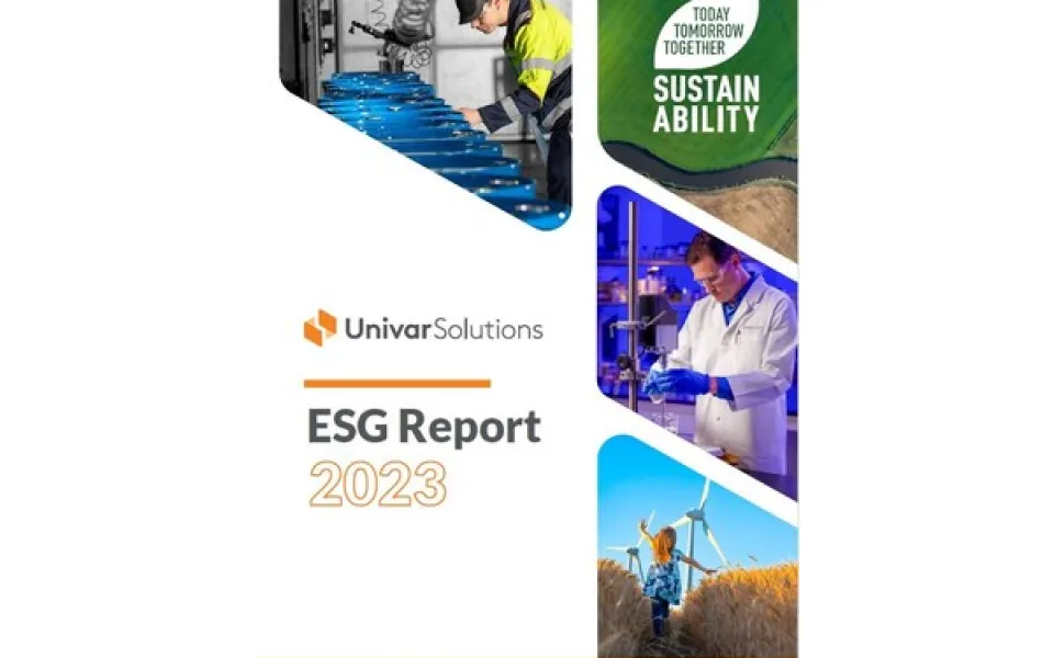 Společnost Univar Solutions zveřejňuje zprávu o životním prostředí, sociální oblasti a správě (ESG) za rok 2023