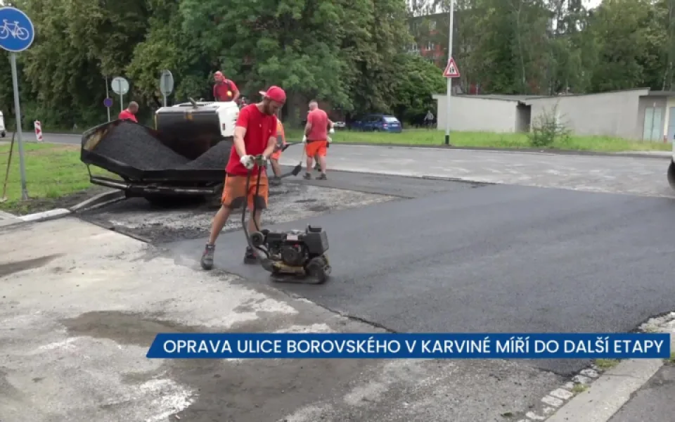 Oprava ulice Borovského v Karviné míří do poslední etapy, část bude úplně uzavřena