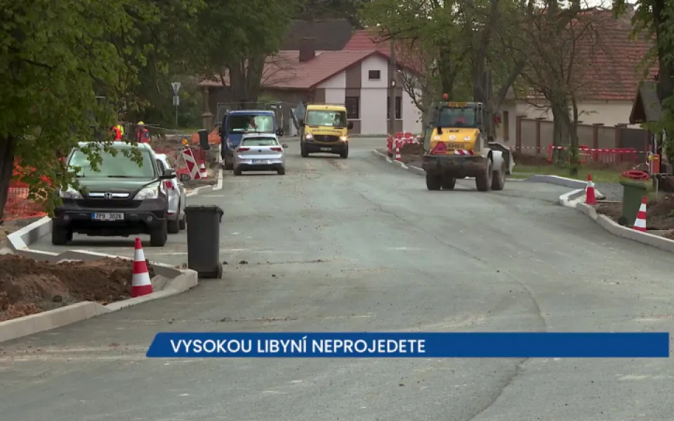 Vysokou Libyní neprojedete, v plném proudu je oprava průtahu obcí