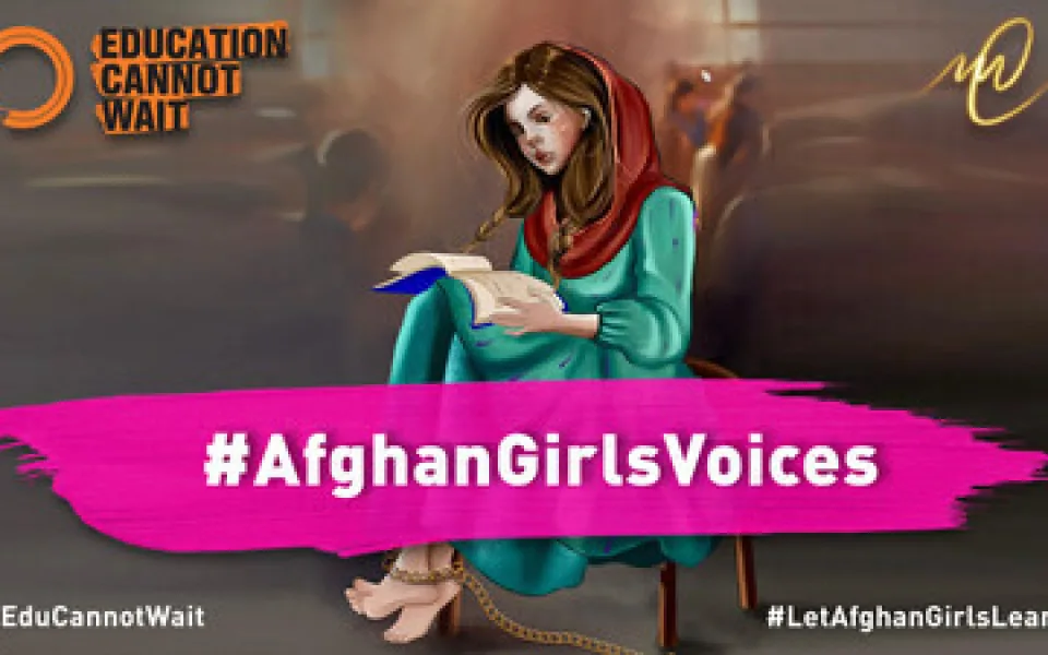 Kampaň #AfghanGirlsVoices organizace Education Cannot Wait upozorňuje na skutečná svědectví o naději, odvaze a odolnosti afghánských dívek, kterým bylo odepřeno právo na vzdělání