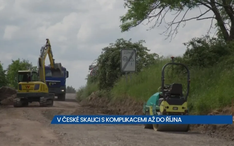 V České Skalici probíhá rekonstrukce silnice III/3049, s komplikacemi počítejte do října