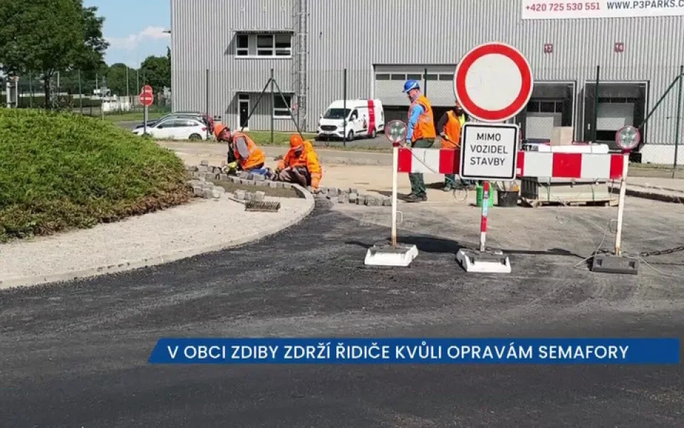 V obci Zdiby zdrží řidiče kvůli opravám semafory