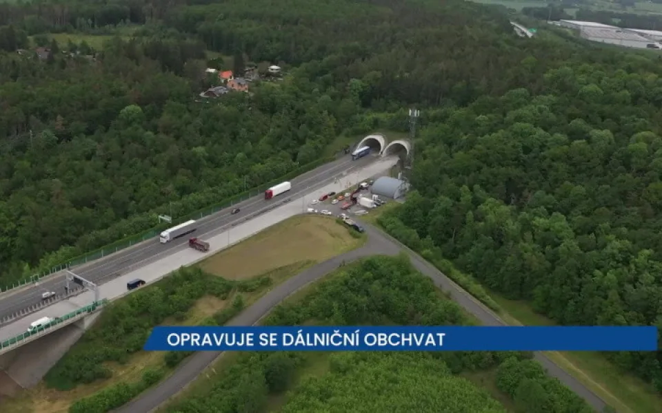 Začala plánovaná oprava dálničního obchvatu Plzně, dělníci jsou v tunelu Valík