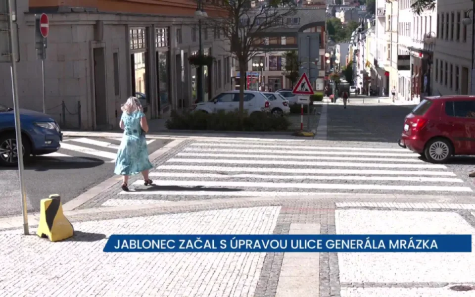 V centru Jablonce opravují rušnou silnici, práce ji od 3. července kompletně uzavřou