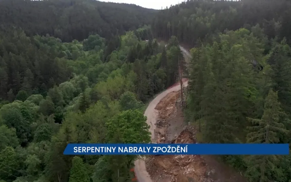 Pokračuje narovnání serpentin na I/20, hotovo by mělo být v září