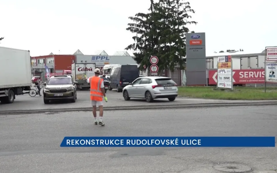 Rekonstrukce Rudolfovské ulice v Českých Budějovicích potrvá do 11. srpna