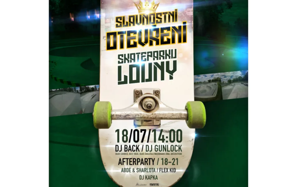 Louny otevřou ve čtvrtek 18. července nový skatepark