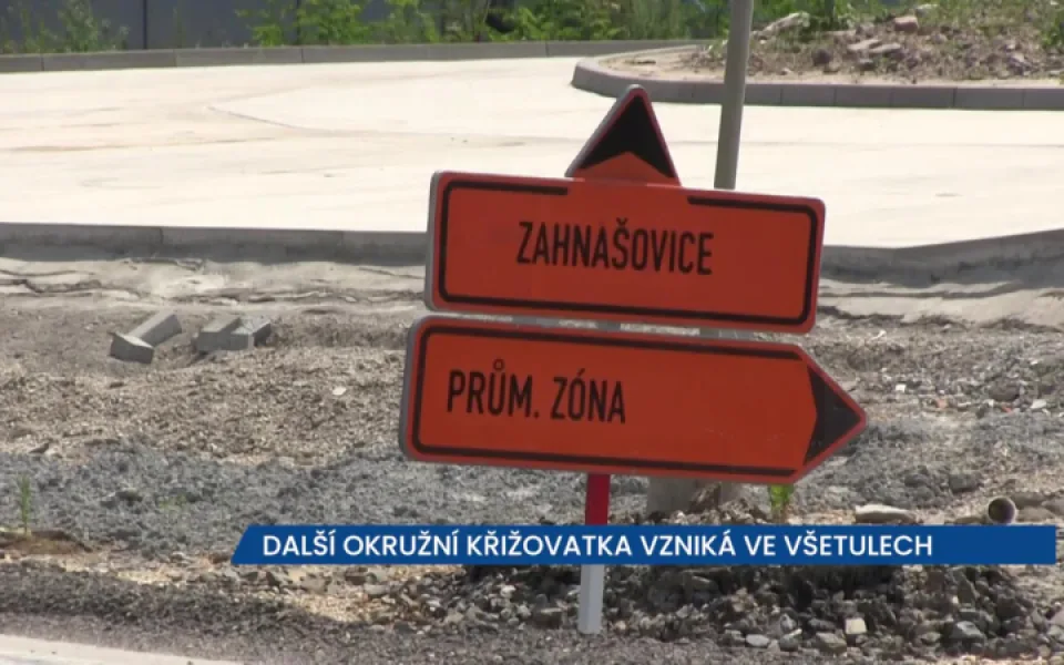 V Holešově vzniká další okružní křižovatka v místní části Všetuly