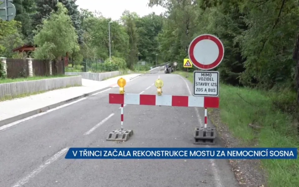 V Třinci rekonstruují most za nemocnicí Sosna, průjezd není možný