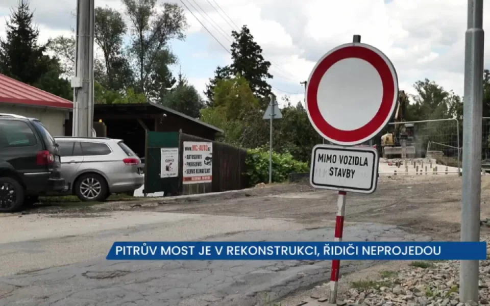 Pitrův most v Rajhradě je v rekonstrukci, řidiči si zajedou