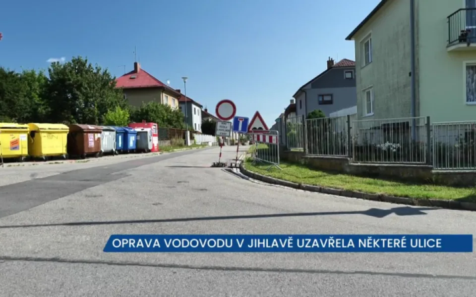 V Jihlavě probíhají rozsáhlé rekonstrukce vodovodu, některé ulice jsou uzavřeny