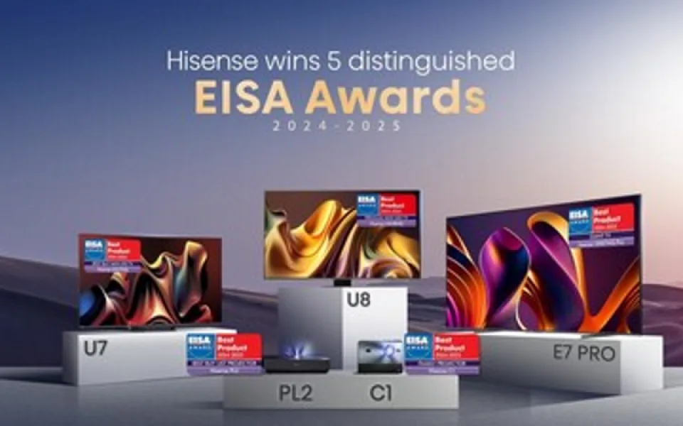 Společnost Hisense získala hned několik ocenění asociace EISA 2024-2025 za inovativnost a vynikající úroveň svých produktů