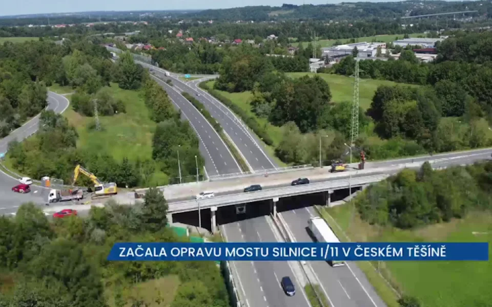 Začala oprava mostu silnice I/11 v Českém Těšíně