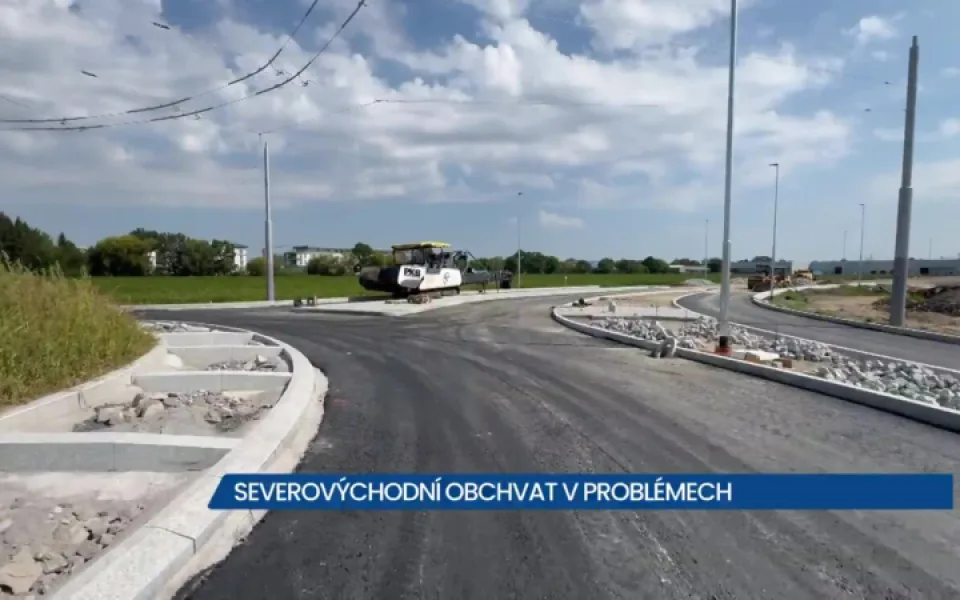 ŘSD řeší problémy s povrchem na stavbě severovýchodního obchvatu Pardubic, stavba zklidní dopravu v centru