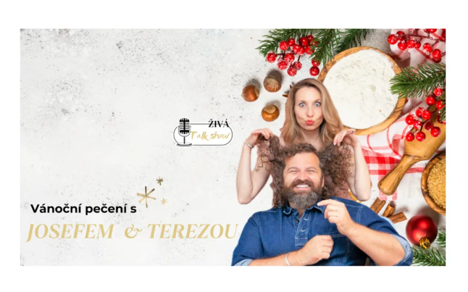 Vánoční pečení s Josefem a Terezou: startuje předprodej vstupenek na exkluzivní jedinou živou vánoční talk show v Česku