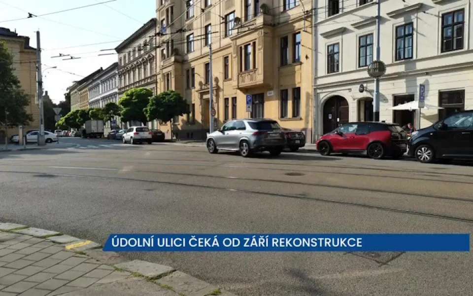 Údolní ulici v centru Brna čeká od září rekonstrukce, řidiči neprojedou