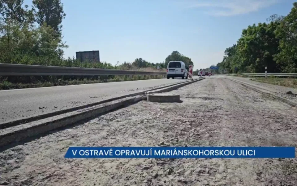 V Ostravě opravují silně frekventovanou ulici Mariánskohorskou