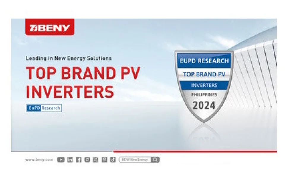 Společnost Beny získává ocenění nejlepší značky v oboru fotovoltaiky „Top Brand PV 2024" od agentury EUPD Research za měniče