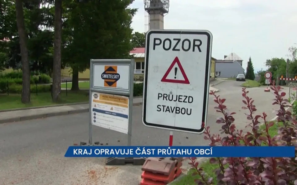 Zlínský kraj opravuje část průtahu obcí Halenkovice