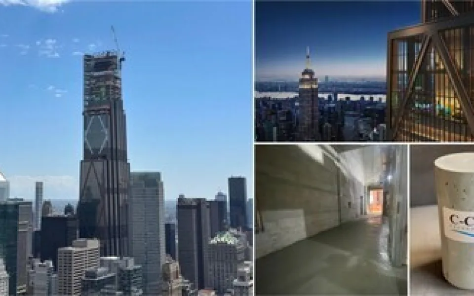 Společnost C-Crete Technologies realizovala ve výškové budově na Manhattanu první pokládku žulového betonu na světě bez nutnosti použití portlandského cementu a s nulovými emisemi CO2