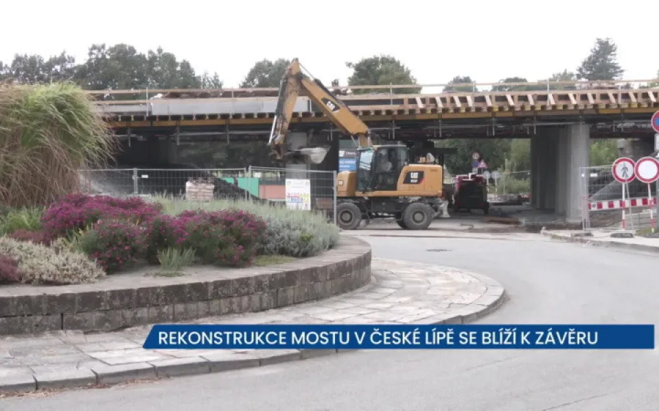 Rekonstrukce mostu v České Lípě se blíží k závěru