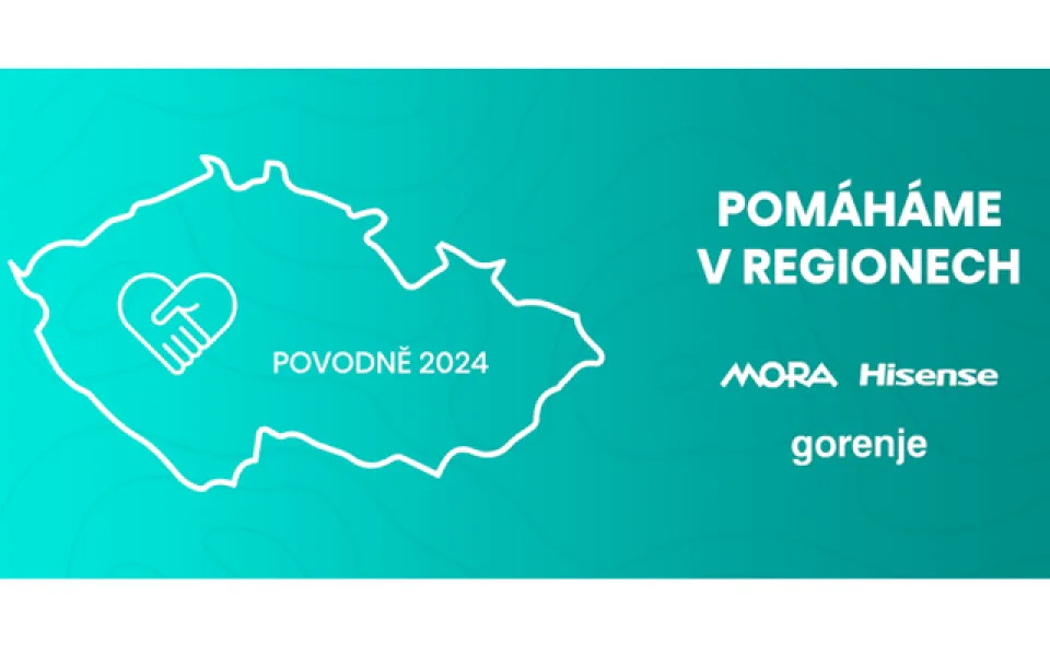 MORA, Gorenje a Hisense pomáhají domácnostem zasaženým povodněmi