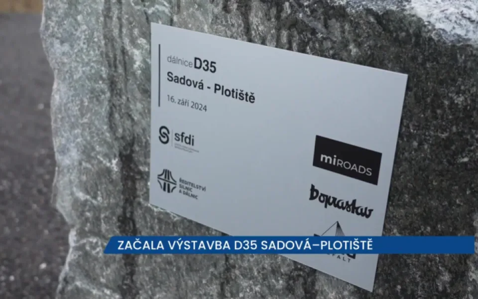 Začala výstavba D35 Sadová–Plotiště