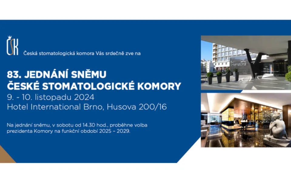 Stomatologická komora zvolí nového prezidenta na sněmu v Brně
