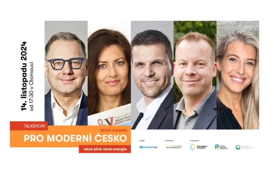 Jak zastavit povodně a žít udržitelněji? Odpovědi přinese debata osobností v Olomouci na talkshow Pro moderní Česko