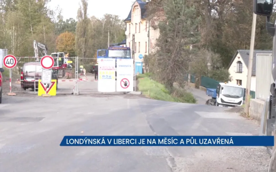 Londýnskou ulici v Liberci uzavřela oprava povrchů, do Stráže se řidiči nedostanou